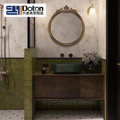 法式复生间瓷砖40x12000全瓷如图琉璃釉亮光古格子砖卫浴室厨房墙