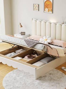 美式白色床法式实木宏湛K68#床1约.8米型简卧室家用小户人1.5m主