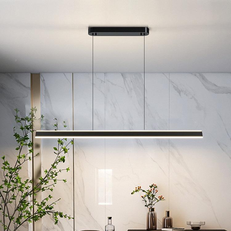 北欧极简风格餐厅一字长条吊台灯现代约桌吧餐简办公前台调642光