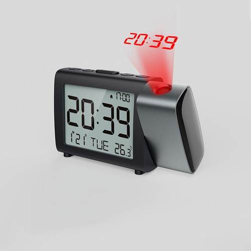 视化投影时钟可温度显示意计多5282功生能背光闹钟创学静音电子闹