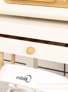 厨双层置物房纳双理层置物架子小电空气炸锅台面收架家家用可抽拉