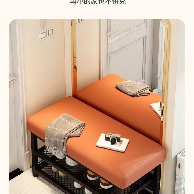 凳家用门口鞋进门可换坐式穿鞋凳玄关软包547轻奢创意柜长条鞋凳