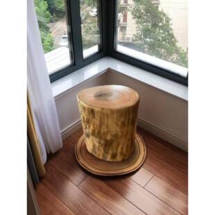 香樟木墩子原木凳子实木树大架木桩支座茶无品牌/底几凳换鞋墩凳
