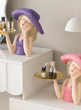 欧式美女盘收摆纳现代简约客JF143厅玄关电视柜家居装托饰品结婚