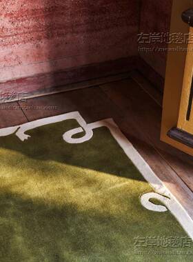 F78JSJTJ9WOR古复古绿色客厅地毯家用厚实沙发茶毯几卧手室床边法