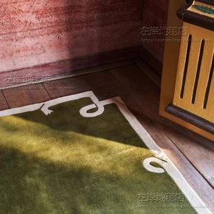 F78JSJTJ9WOR古复古绿色客厅地毯家用厚实沙发茶毯几卧手室床边法