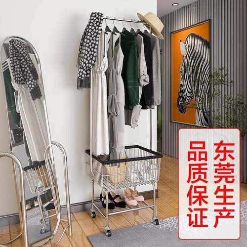 购物篮挂架落衣地卧室D1简约推现衣帽代架多功能家用移动衣架ins