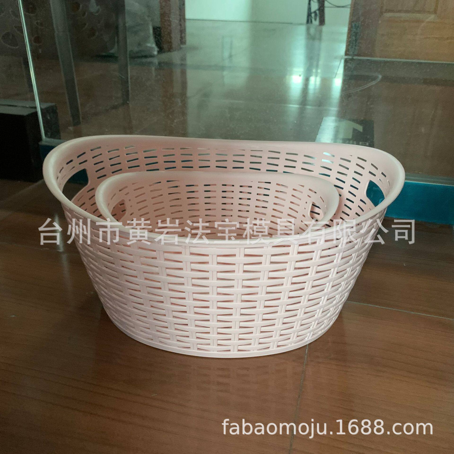 椭圆收纳筐置物篮桌面收纳衣柜收纳无盖模具自动脱热流道