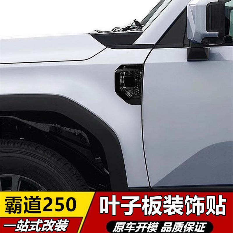 适用于24款普拉多LC250车身叶子板侧标改装丰田霸道叶子板装饰罩
