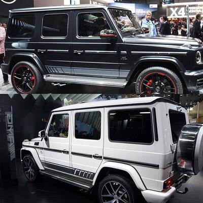 适用于奔驰G63AMG车贴车身拉花W463G500级463侧裙贴纸G55改装贴花