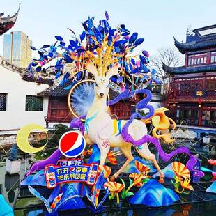 景区街道装饰 春节元宵节传统文化展览花灯彩灯义蓬灯节 夜景亮化