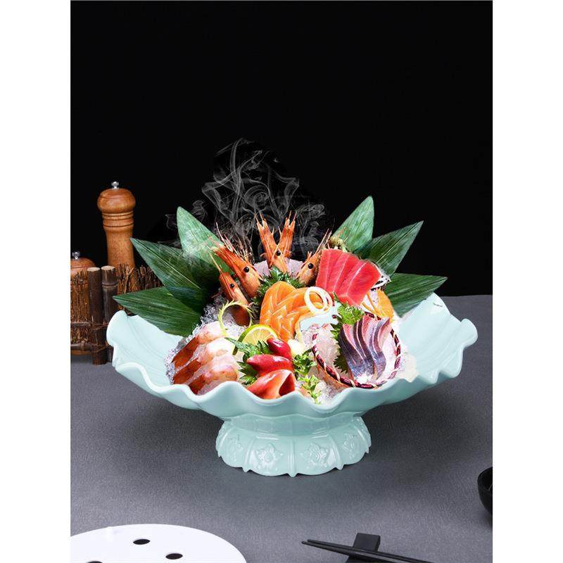 网红酒店三文鱼刺身盘创意火锅店干冰盘密胺海鲜拼盘龙虾盘展示盘,3C数码配件,其它配件,淘宝优惠券,粉丝福利购,淘宝优惠卷