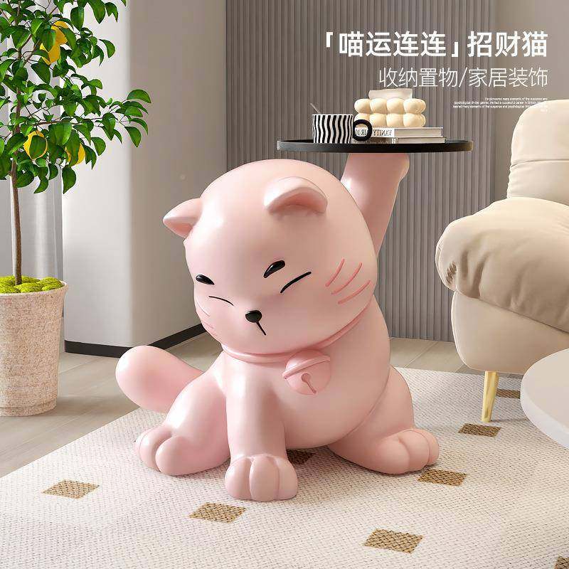 招财猫落地摆置物zls20240托盘装饰品乔迁品收纳客件厅礼沙发电柜,家居饰品,落地摆件,淘宝优惠券,粉丝福利购,淘宝优惠卷