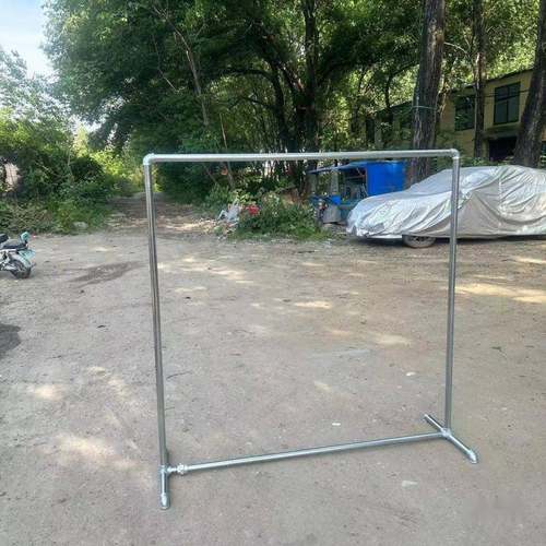 装架示架地摊落地晒被置地挂服衣服单杆镀锌DHK管服装衣店水管展