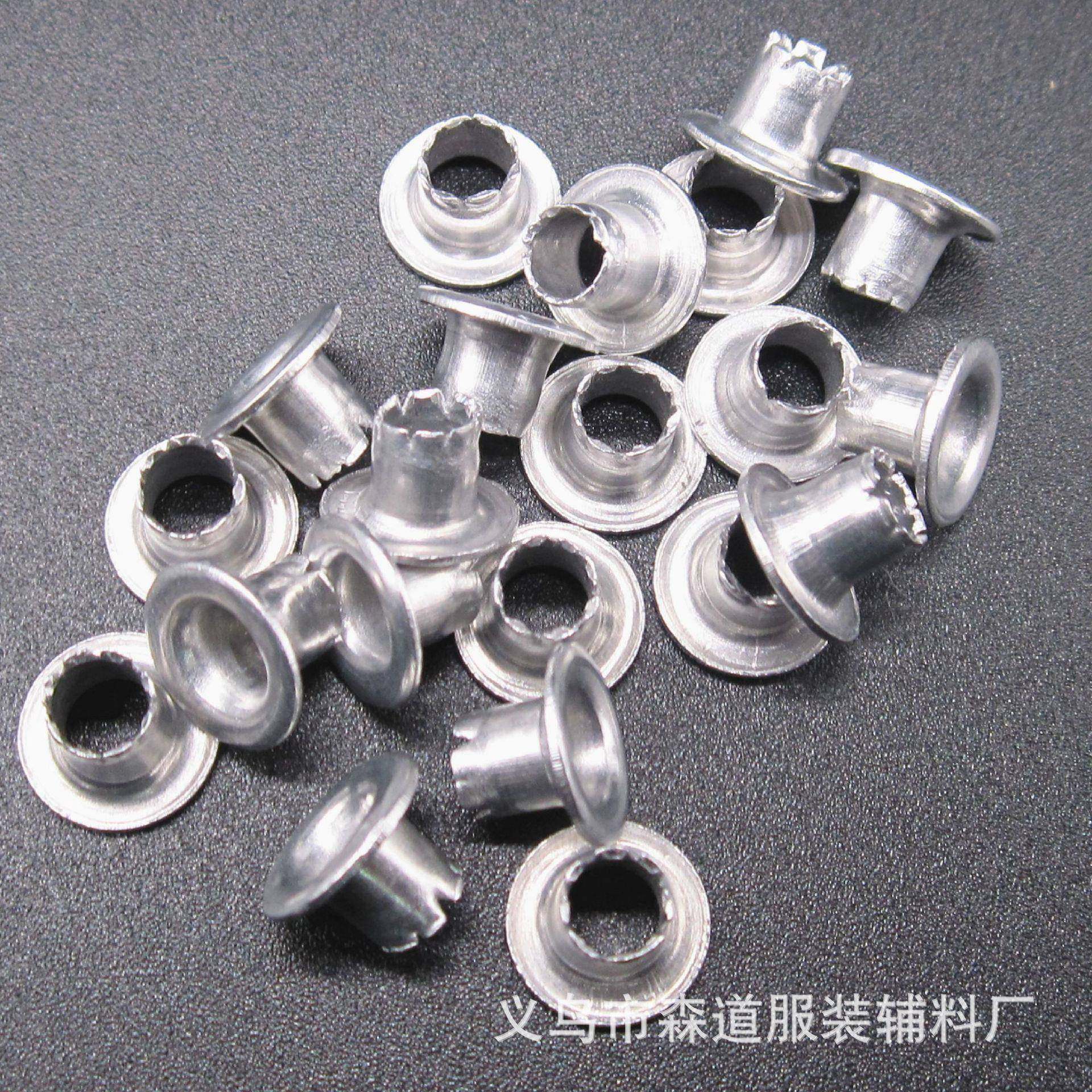 家直销开眼花脚铝气NDV厂眼铝眼鞋内径4MM金属鸡扣