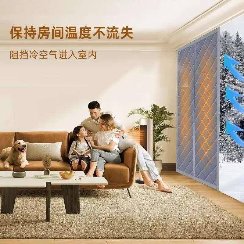 棉门rl棉门帘帘冬季保挡风用家防风空调帘磁吸加厚门挡风隔暖断防