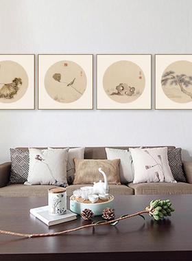 新中式入玄户关装饰客厅茶室水墨画过道心经画禅意画挂餐QZ202101