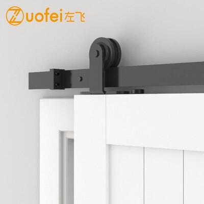 美式仓门吊轨移吊滑轨五金RVR全套滑轮门导轨谷顶装吊坠款工轮厂