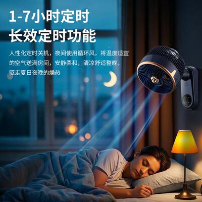 壁挂电风家用语挂壁式空音气循环53910扇扇语音厨房卫钉生间墙壁