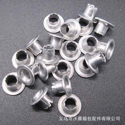 货供多规格铝鸡眼开DPD花脚铝应气眼等各种现金属气眼鞋眼