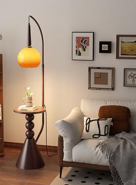 中式灯中国风厅中网古风落42402地灯寂红客诧风复古床头美式置物