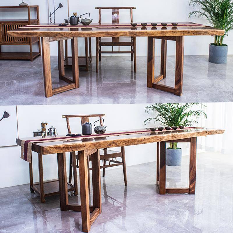 大板板实木桌桌脚实木桌腿支茶桌腿架餐桌脚子腿架支架岩台脚底座