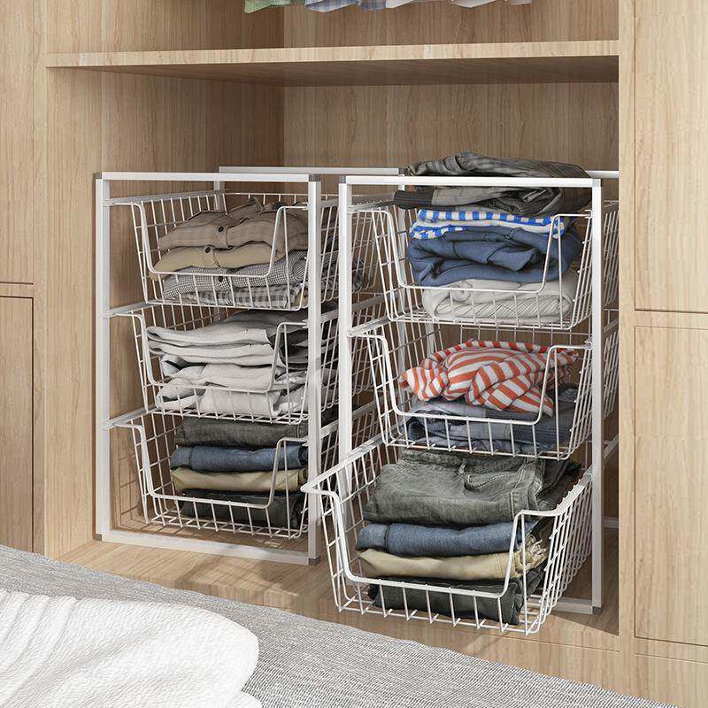 层衣柜分隔板收纳AXD整理抽拉式柜子抽屉衣子物置物衣服篮隔架层