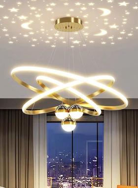 家用术个性灯灯具餐吊灯主奢艺现代57966轻北欧创意中山灯吊客风