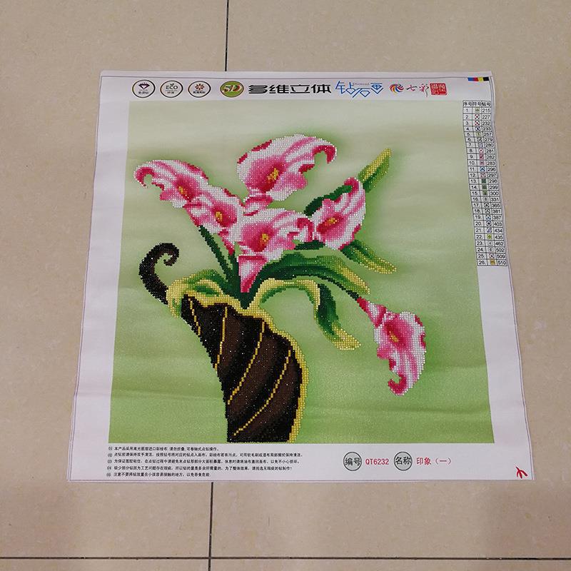 5D钻石画成品图印象花开富贵非满钻纯手工贴十字绣现货出售