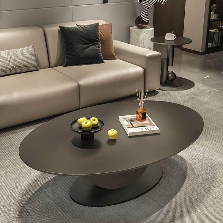 设计师极简岩板茶几桌子椭圆形客厅家用现代简约小户型轻奢高级感