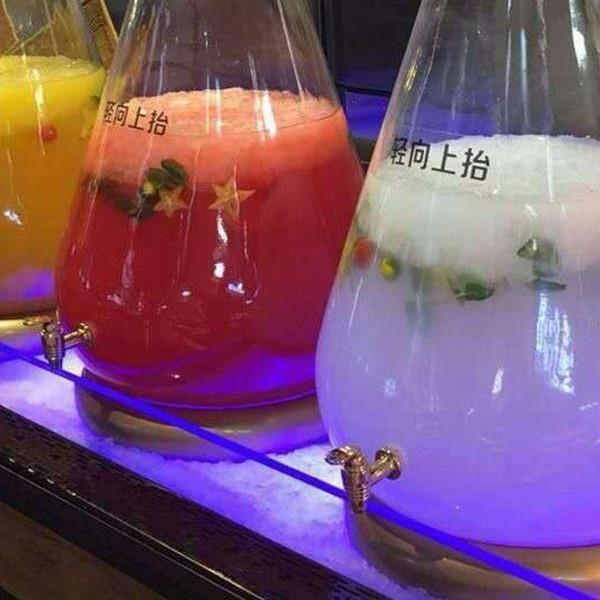 大容量果汁罐带龙头透明玻璃泡酒瓶25升自助饮料桶商用开关冷水壶
