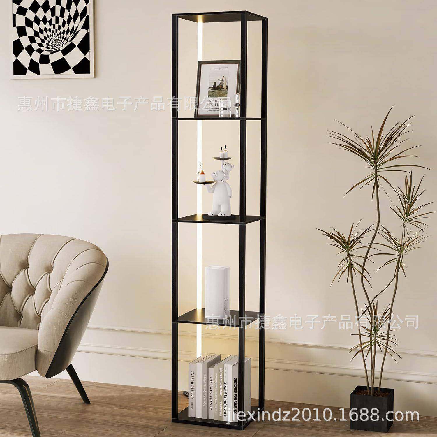 带灯角架现代家居装饰落地储物架书架橱柜展示架落地氛围灯,鲜花速递/花卉仿真/绿植园艺,割草机/草坪机,淘宝优惠券,粉丝福利购,淘宝优惠卷