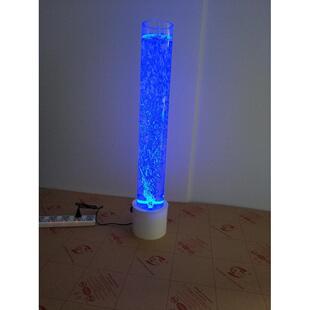 新款七彩气泡装饰圆柱形鱼缸水柱灯