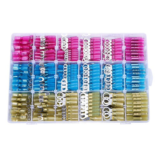 跨境批发 620PCS 盒装热收缩线连接器 电线防水铲形叉环对接
