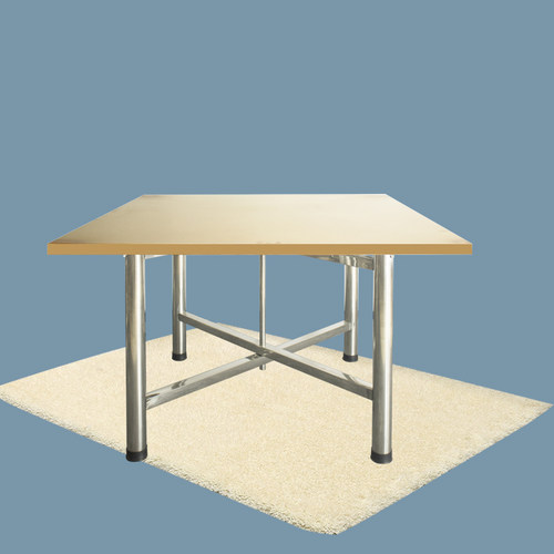 全不锈钢方桌折叠饭桌简约餐桌金属面桌子可订做长方形桌