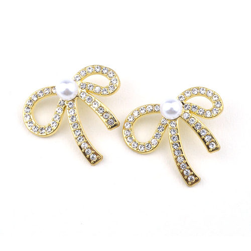 金属蝴蝶结碎钻珍珠金色纽扣呢绒大衣貂毛针织外套配件装饰大扣子