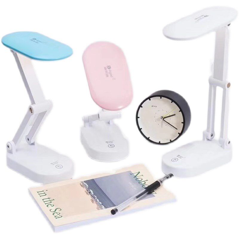 迪伽迪1914学习台灯调光护眼大学生小学生锂电插电充电款触摸led