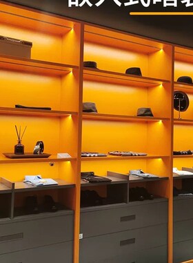 订制橱柜灯酒柜感应灯带衣柜防眩晕斜光照明嵌入式款12vLED层板灯