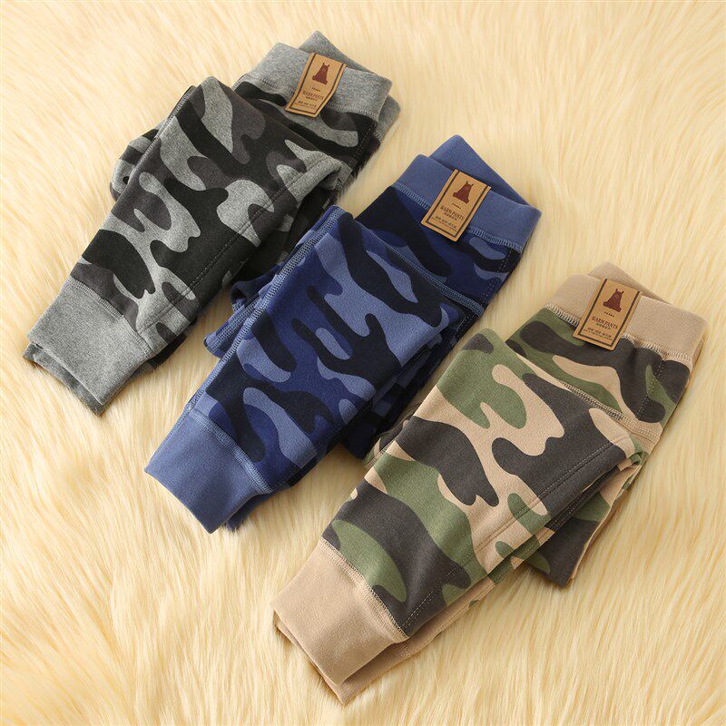 纯棉儿童双层保暖裤内穿加厚秋裤男童冬季热能裤宝宝加绒棉裤绒裤