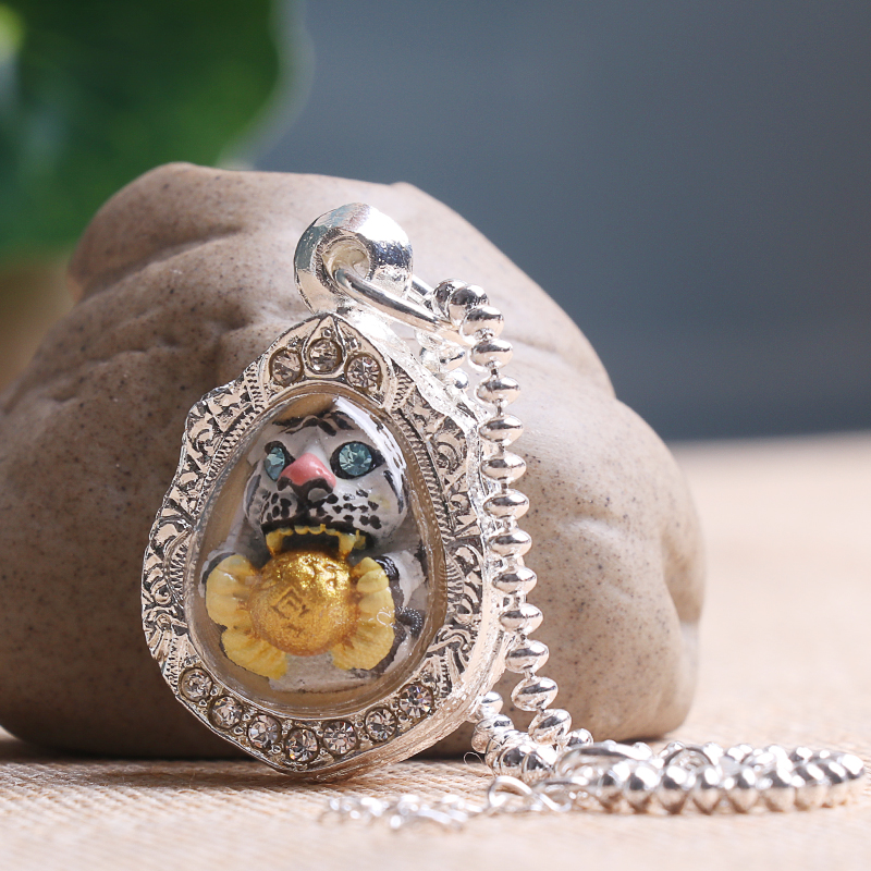 泰国佛牌 本 三安 老虎抱糖手链项链吊坠正牌男女挂链