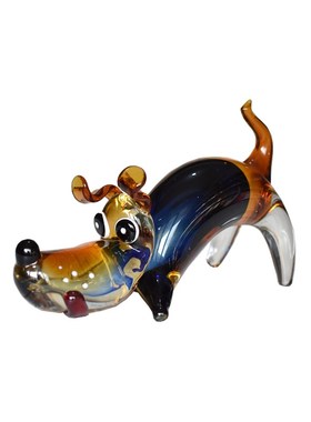 琉璃小狗摆件玻璃工艺品手工艺术品家居摆件网红酒柜办公室摆设