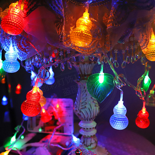 葫芦灯串新年装饰彩灯闪灯串灯led节日春节挂灯户外家用过年房间