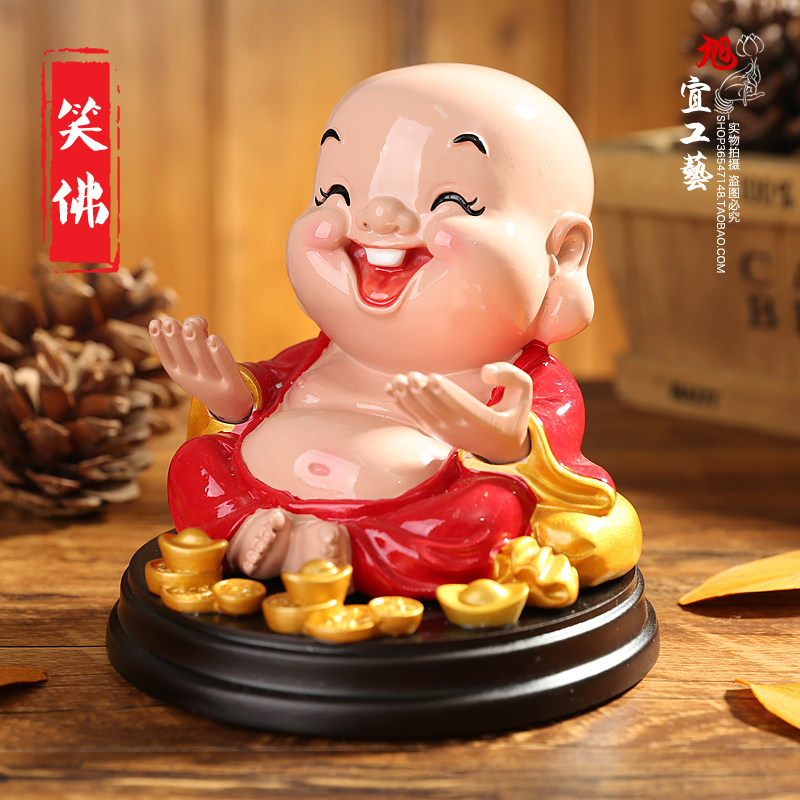 妙工坊 中式禅意财神名片座开业装饰小饰品 可爱礼物摆件工艺品