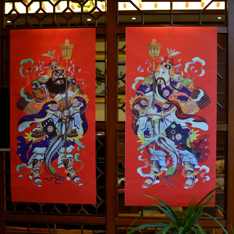 门神定制农村别墅寺庙特大超大号门贴防水耐晒自粘霸气武将秦叔宝,节庆用品/礼品,门神,淘宝优惠券,粉丝福利购,淘宝优惠卷