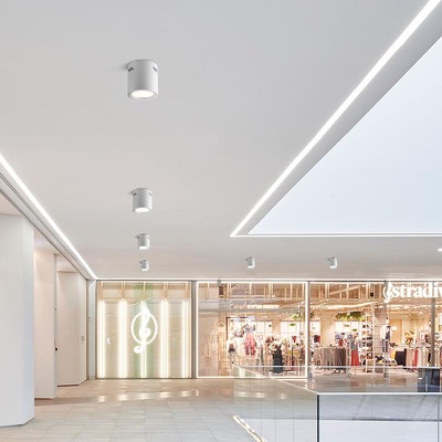 led明装筒灯吊线免开孔圆形4寸6寸8寸商场店铺办公楼过道外置桶灯