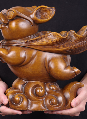 招财猪摆件飞天猪创意收纳摆设客厅酒架玄关家居装饰乔迁新居礼品