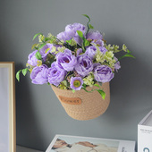 客厅墙面装 饰花篮挂墙房间壁挂假花墙上墙壁挂件餐厅卧室花盆挂饰