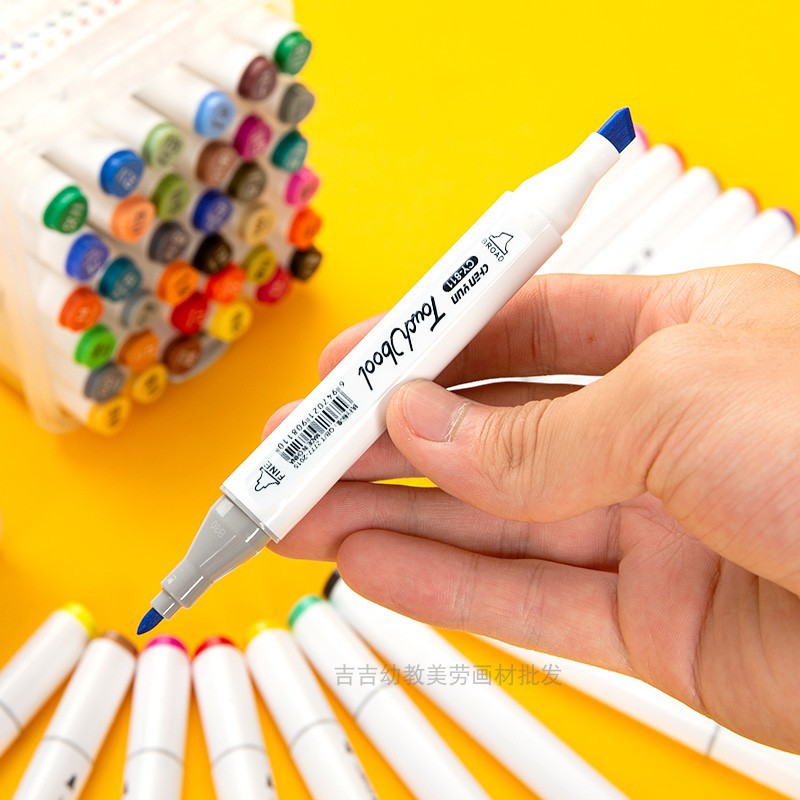 晨韵12色48/60色油性马克笔套装 学生多色广告笔 双头彩色记号笔