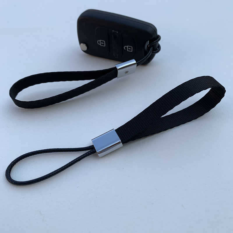 1cm宽尼龙织带钥匙扣男女汽车锁匙挂绳简约细蜡绳通用钥匙链挂件