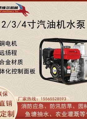 4寸小型便携式汽油水泵SW4CQY单缸风冷手/电启动应急防汛园林灌溉